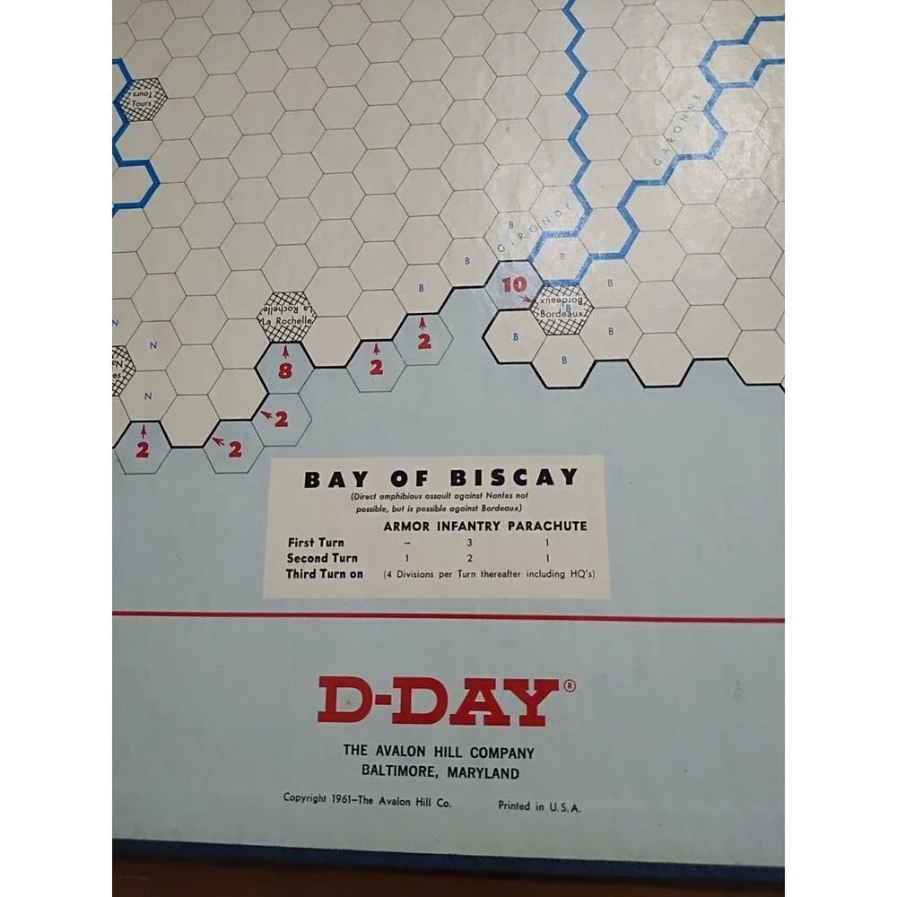 *Board Only* D-Day Avalon Hill Board Game Board Only